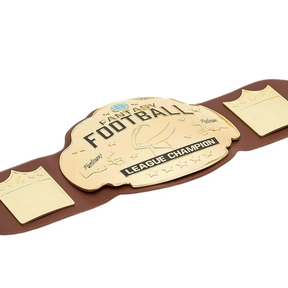 Fantasy Football Championship Belt – Brown Leather Award Belt for Winners