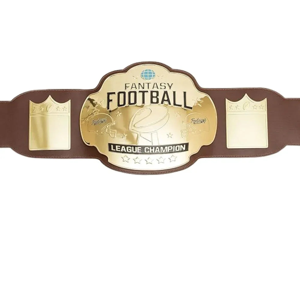 Fantasy Football Championship Belt – Brown Leather Award Belt for Winners
