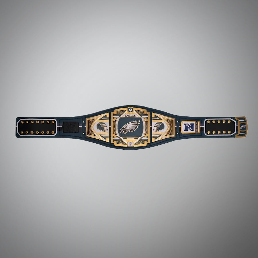 Exclusive Philadelphia Eagles championship belt combining WWE and NFL elements.