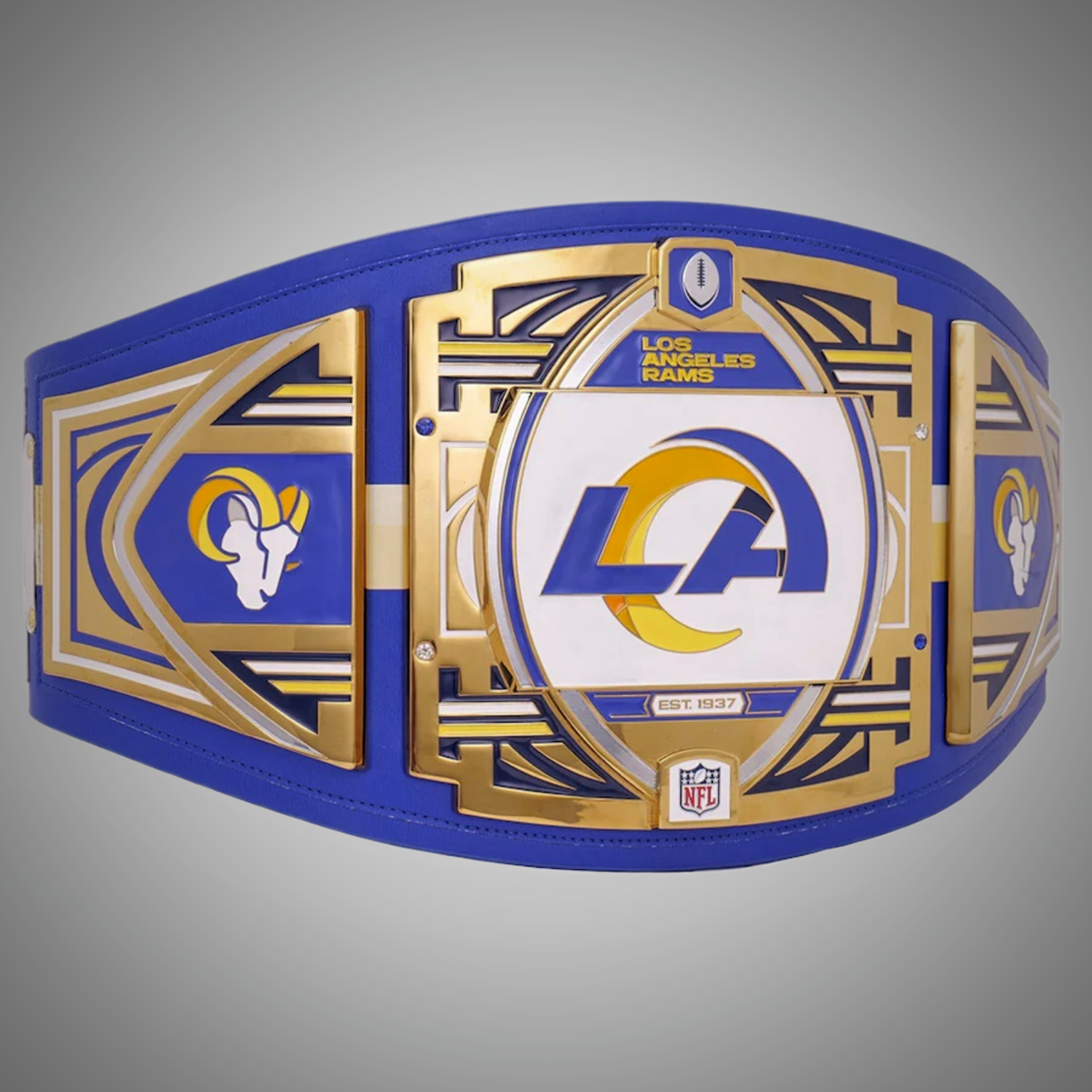 Los Angeles Rams WWE Legacy Title Belt featuring NFL Limited Edition design.