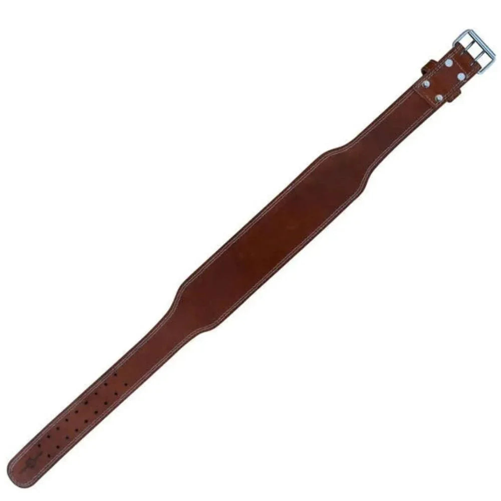 Brown Power Weight Lifting Belt With Padded Finish - Nubuck Leather