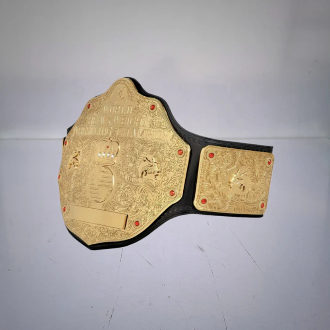 WWE World Heavyweight Championship Belt 2002 – Retro Big Gold Wrestling Title