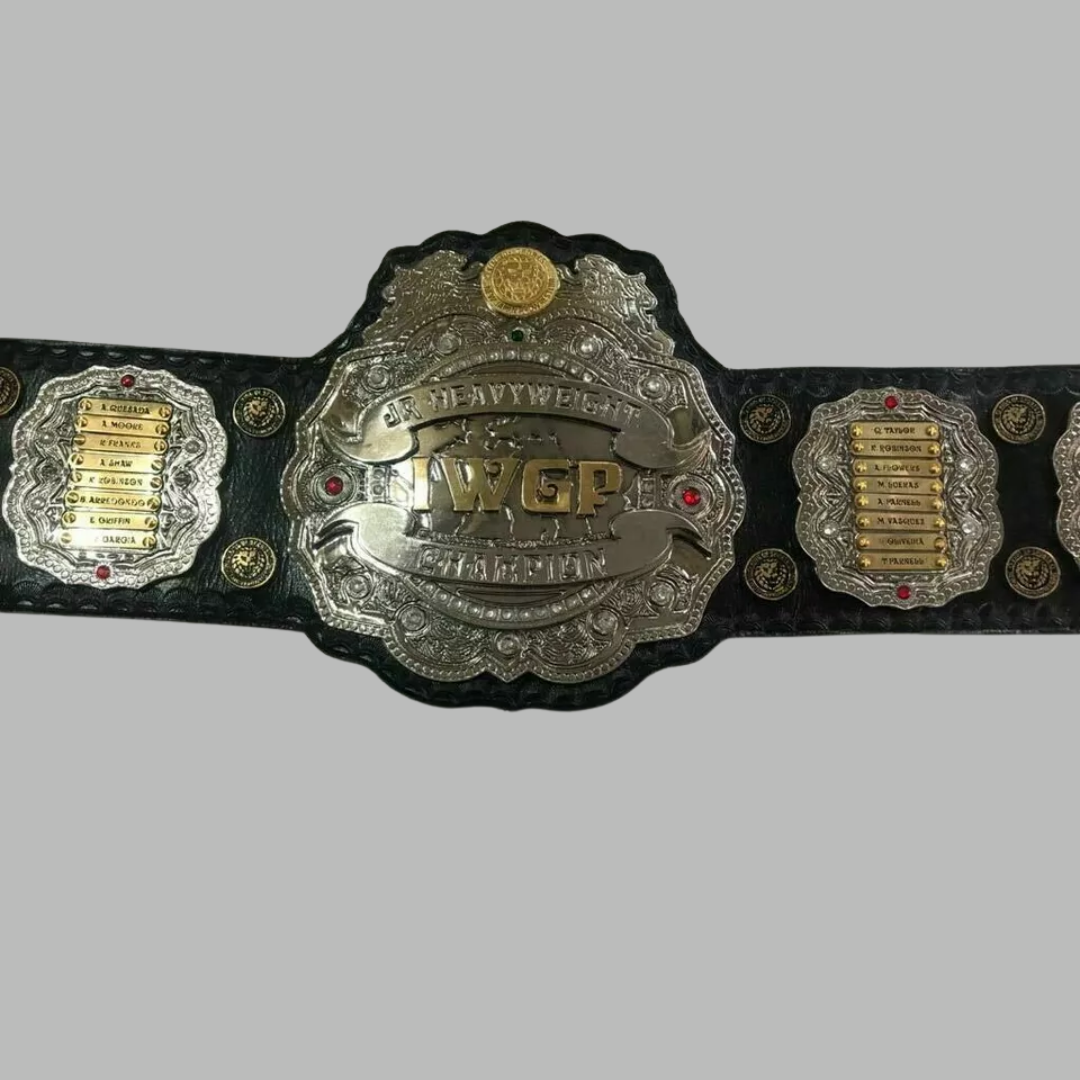 IWGP Junior Global Heavyweight Championship Belt – Silver Plate Wrestling Title