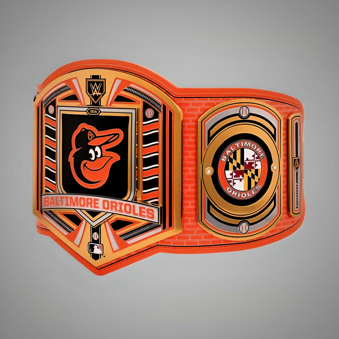 Baltimore Orioles WWE MLB Championship Belt with customizable team design
