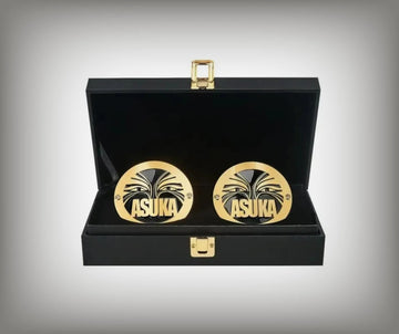 WWE Asuka Side Plates Championship Title Box Set in Brass Metal